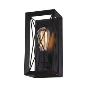 Patriot Lighting® Carah Matte Black 1-Light Vanity Light